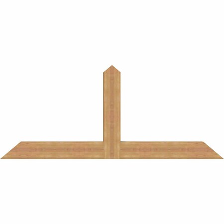 Ekena Millwork Portland Timber Gable Bracket, Western Red Cedar, 72"W x 30"H x 3 1/2"D x 5 1/2"F, 10/12 Pitch GBW072X30X0406POR00SWR